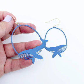 Denz + coDENZ Whale Blue Dangle Earrings same day gift delivery melbourne