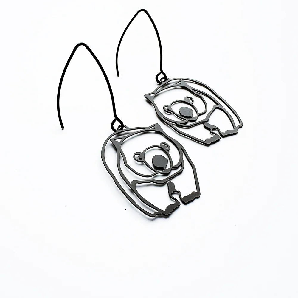 Denz + coDENZ Wombat Earrings in Black same day gift delivery melbourne