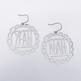 Denz + coDENZ Yeah Nah Dangles – Silver Lightweight Earrings same day gift delivery melbourne