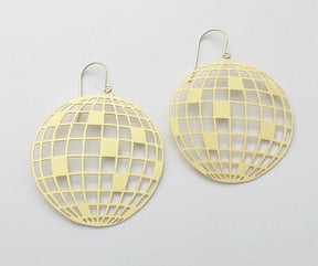 DENZ Disco Balls in Gold earrings