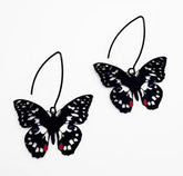 Denz Midi Butterfly Earrings in Chequered Swallowtail