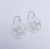 DENZ Mini Banksia Earrings in Silver