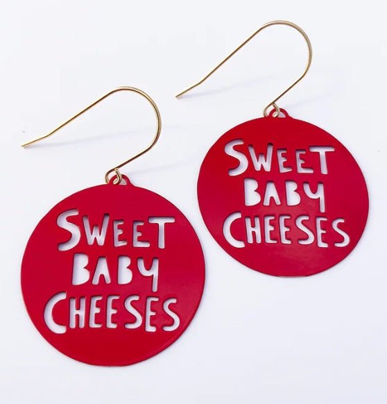 Denz Mini Sweet Baby Cheeses Earrings in Red