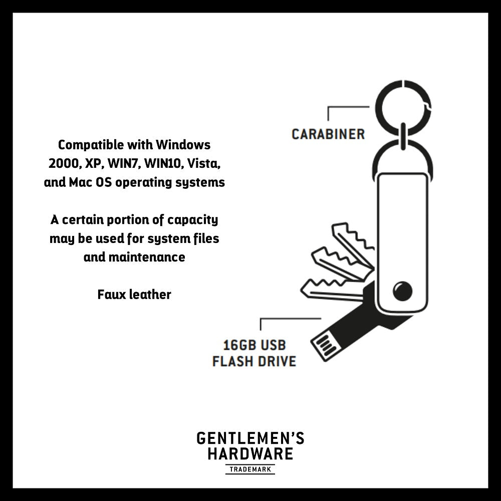 Gentlemen's HardwareGentlemen's Hardware Key Tidy with USB Flash Drive, 16 GB same day gift delivery melbourne
