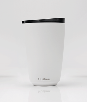 HuskeeHuskee Reusable Stainless Steel Coffee Cup (Ceramic lined) with Stopper Lid 8 Oz or 12 Oz same day gift delivery melbourne