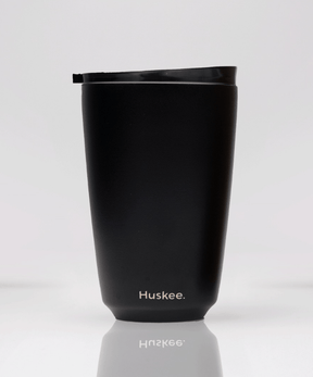 HuskeeHuskee Reusable Stainless Steel Coffee Cup (Ceramic lined) with Stopper Lid 8 Oz or 12 Oz same day gift delivery melbourne