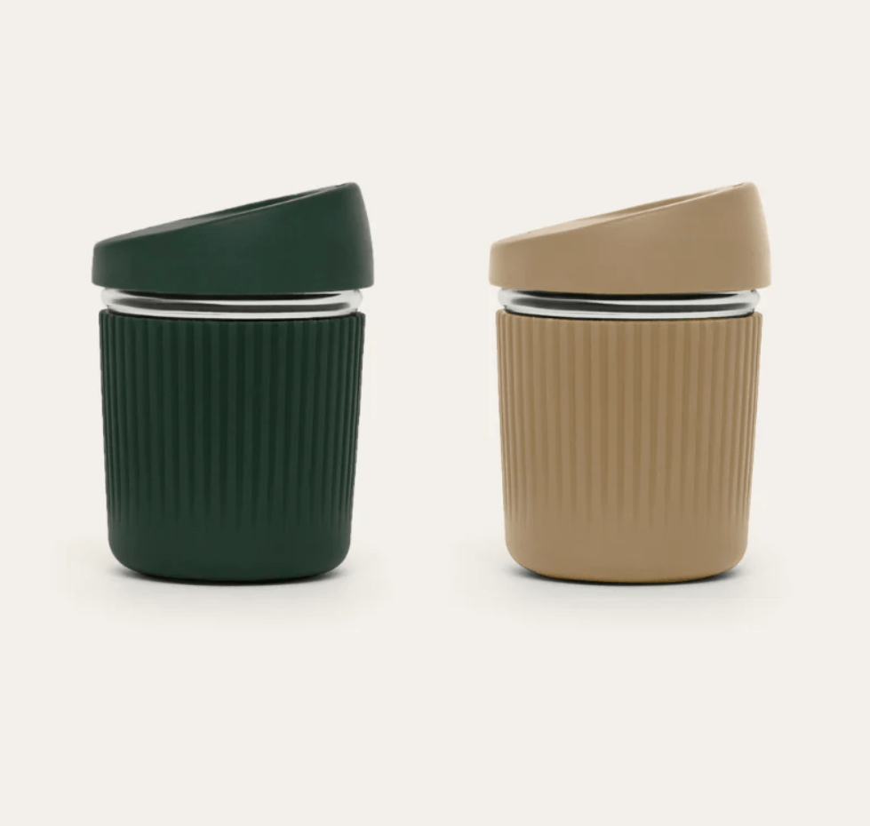 HuskeeSeed and Sprout Glass and Silicone Coffee Cup 8oz same day gift delivery melbourne
