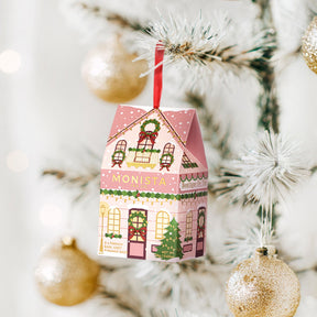 Monista Tea Co. Christmas Decoration - French Earl Grey Tea House (Pink)