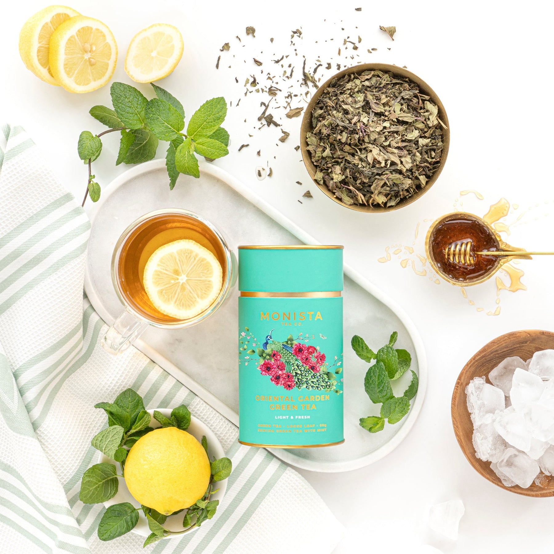 Monista Tea Co. Oriental Garden Green Tea Canister