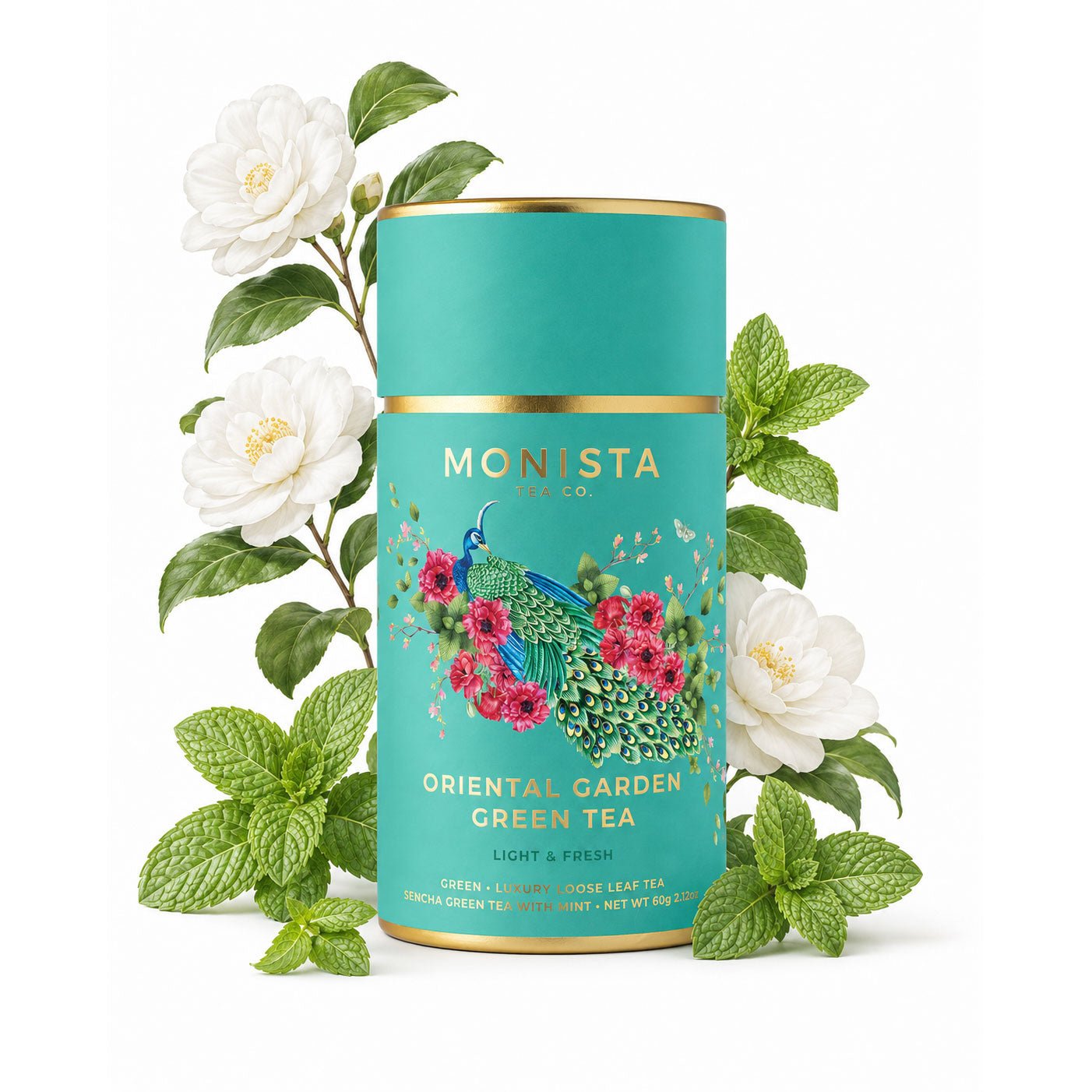 Monista Tea Co. Oriental Garden Green Tea Canister