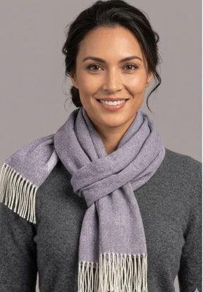Nine YaksCotton Scarf - White Tassels Purple same day gift delivery melbourne