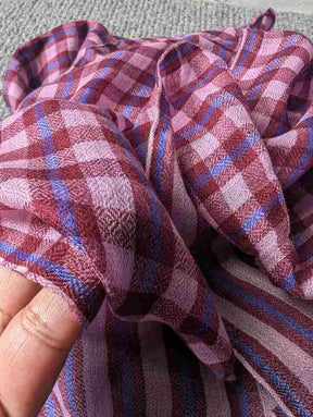 Nine YaksNine Yaks Fine Cashmere Shawl - Pink Gingham Check same day gift delivery melbourne