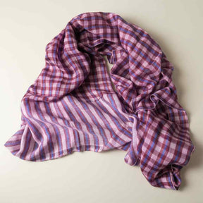 Nine YaksNine Yaks Fine Cashmere Shawl - Pink Gingham Check same day gift delivery melbourne