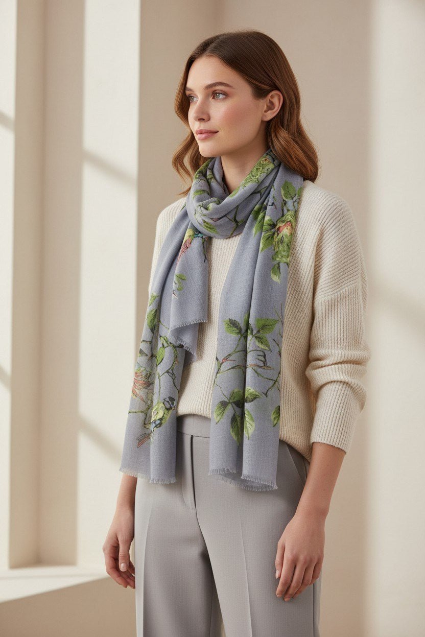 Nine YaksNine Yaks Grey Bird Shawl same day gift delivery melbourne