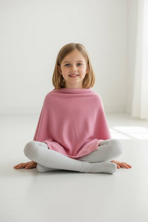 Nine YaksNine Yaks Kids Cashmere Poncho - Peony same day gift delivery melbourne