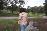 Nine YaksNine Yaks Kids Frill Top Orange Birds same day gift delivery melbourne