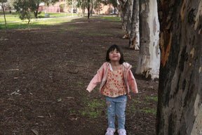 Nine YaksNine Yaks Kids Frill Top Orange Birds same day gift delivery melbourne
