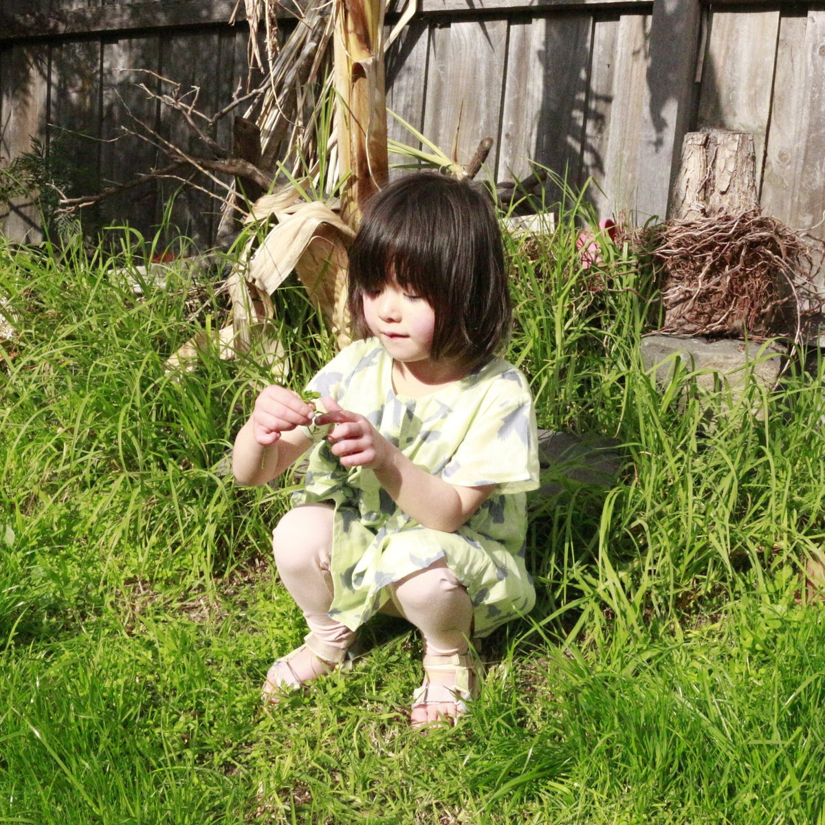 Nine YaksNine Yaks Kids Green Bird Dress same day gift delivery melbourne