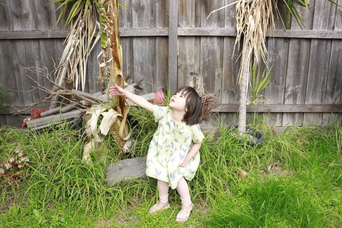Nine YaksNine Yaks Kids Green Bird Dress same day gift delivery melbourne