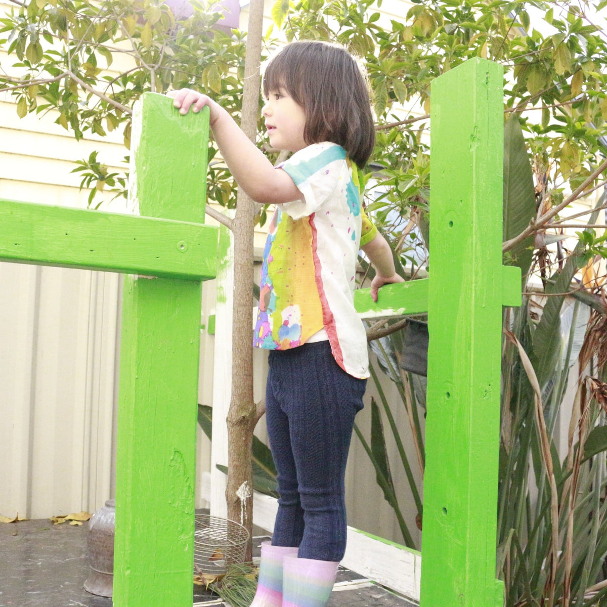 Nine YaksNine Yaks Raglan kids top - paint splatter same day gift delivery melbourne
