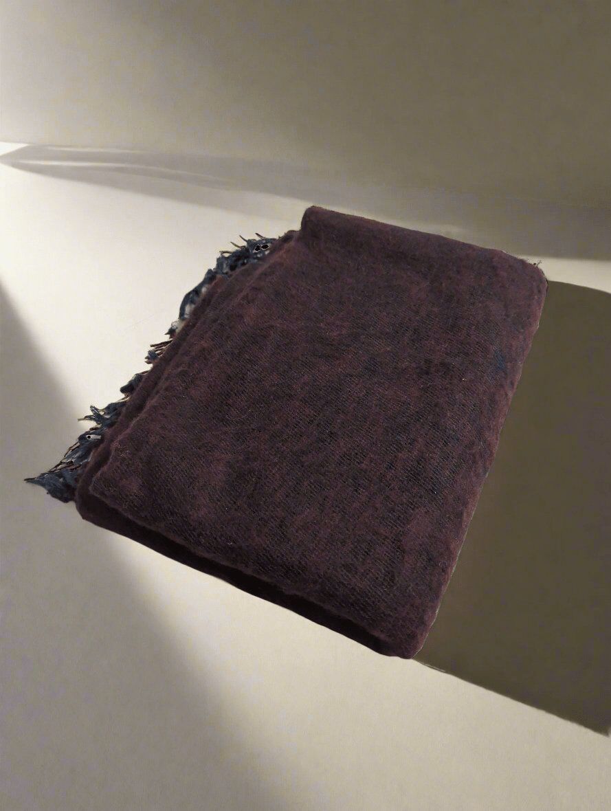 Nine YaksYak Shawl - Maroon Wool & Cotton Blend same day gift delivery melbourne