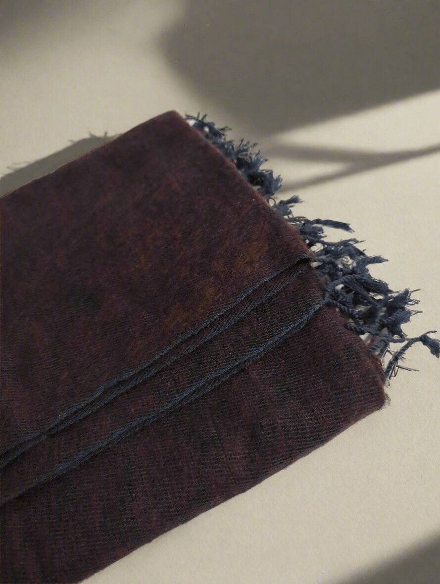 Nine YaksYak Shawl - Maroon Wool & Cotton Blend same day gift delivery melbourne