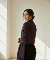 Nine YaksYak Shawl - Maroon Wool & Cotton Blend same day gift delivery melbourne