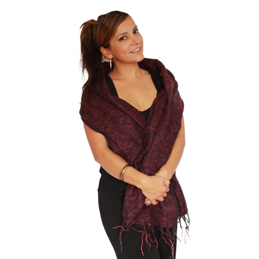 Nine YaksYak Wool Shawl - Wine same day gift delivery melbourne