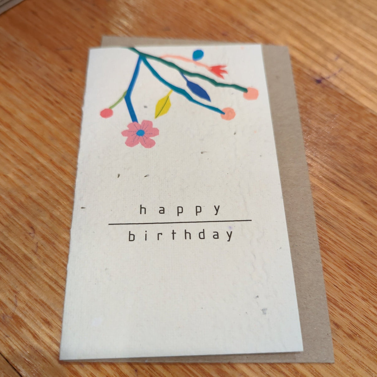 Planet Go RoundPlantable Card Happy Birthday Floral 1 Seed Card #same day gift delivery melbourne#