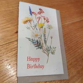 Plantable Happy Birthday Floral 2 Seed Card