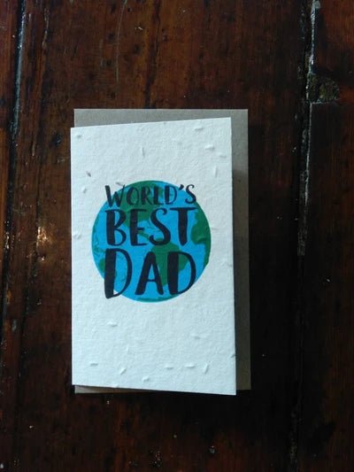 Planet Go RoundPlantable World's best dad Seed Card same day gift delivery melbourne
