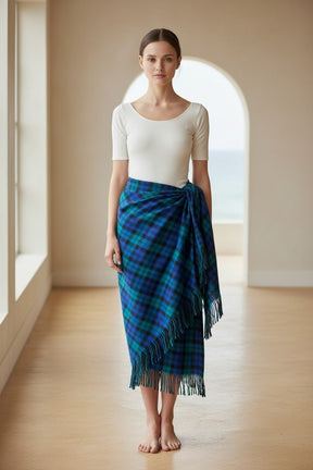 PookipoigaArafat style Scarf - Electric Blue & Teal Plaid same day gift delivery melbourne