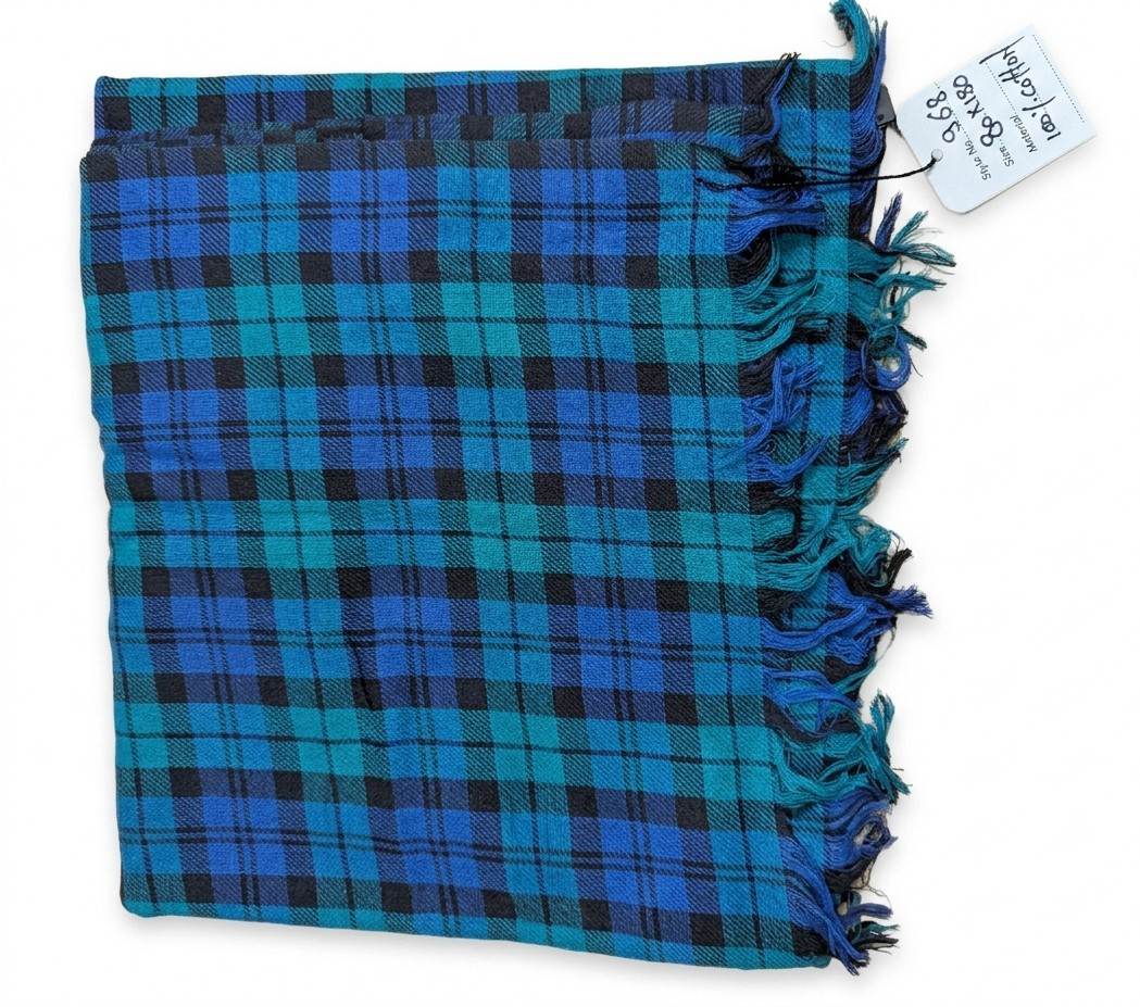 PookipoigaArafat style Scarf - Electric Blue & Teal Plaid same day gift delivery melbourne