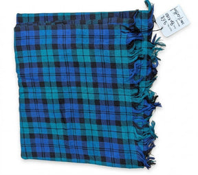PookipoigaArafat style Scarf - Electric Blue & Teal Plaid same day gift delivery melbourne