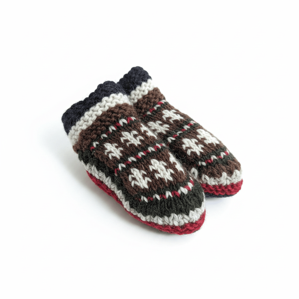 PookipoigaChildren's Hand-Knitted Wool Booties – Autumn Ember same day gift delivery melbourne