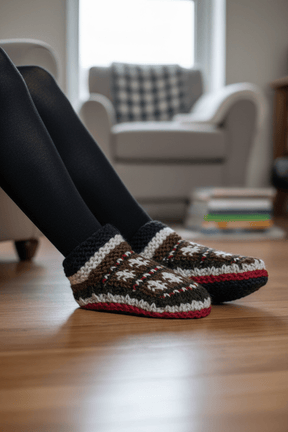 PookipoigaChildren's Hand-Knitted Wool Booties – Autumn Ember same day gift delivery melbourne