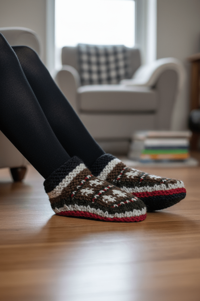 PookipoigaChildren's Hand-Knitted Wool Booties – Autumn Ember same day gift delivery melbourne