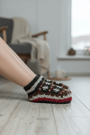PookipoigaChildren's Hand-Knitted Wool Booties – Forest Berry same day gift delivery melbourne