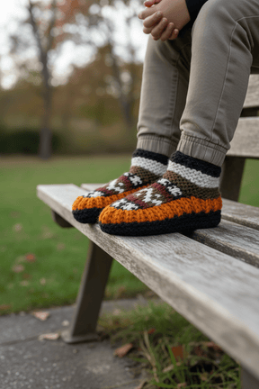 PookipoigaChildren's Hand-Knitted Wool Booties – Harvest Spice same day gift delivery melbourne