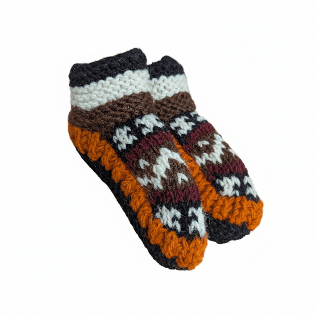 PookipoigaChildren's Hand-Knitted Wool Booties – Harvest Spice same day gift delivery melbourne
