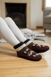 PookipoigaChildren's Hand-Knitted Wool Booties – Mulled Wine same day gift delivery melbourne