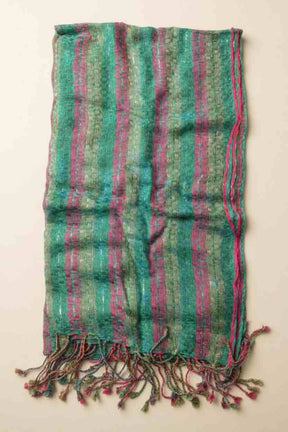 PookipoigaHandmade Cotton Net Scarf - Green & Pink Multi same day gift delivery melbourne