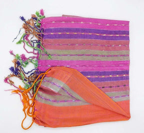 PookipoigaHandmade Cotton Net Scarf - Tropical Bloom Stripe same day gift delivery melbourne