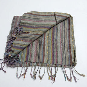 PookipoigaHandmade Cotton Net Scarf - Vintage Pastel & Metallic Weave same day gift delivery melbourne