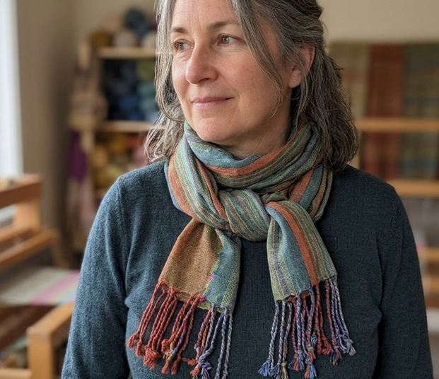 PookipoigaHandmade Cotton Scarf - Earthy Tones Multi Stripe same day gift delivery melbourne