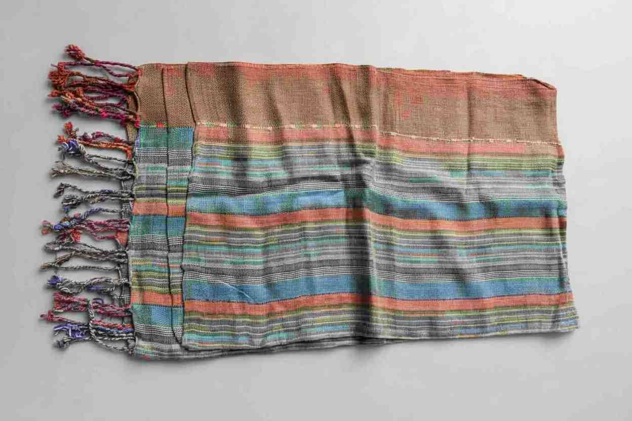 PookipoigaHandmade Cotton Scarf - Earthy Tones Multi Stripe same day gift delivery melbourne
