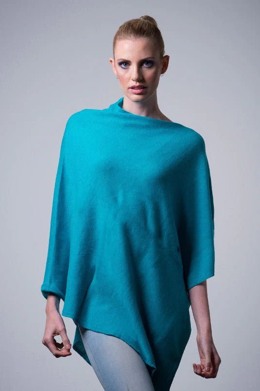 PookipoigaMum & Mini Matching Cashmere Poncho Set - Aqua same day gift delivery melbourne