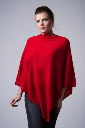 PookipoigaMum & Mini Matching Cashmere Poncho Set - Red & Rosehip same day gift delivery melbourne