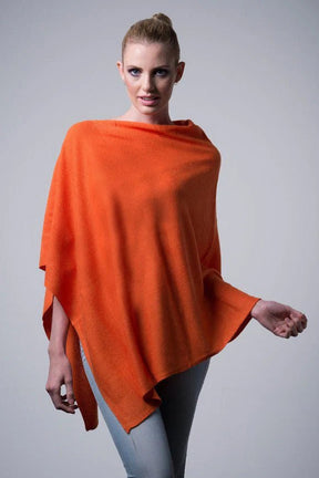 PookipoigaMum & Mini Matching Cashmere Poncho Set - Tangerine same day gift delivery melbourne