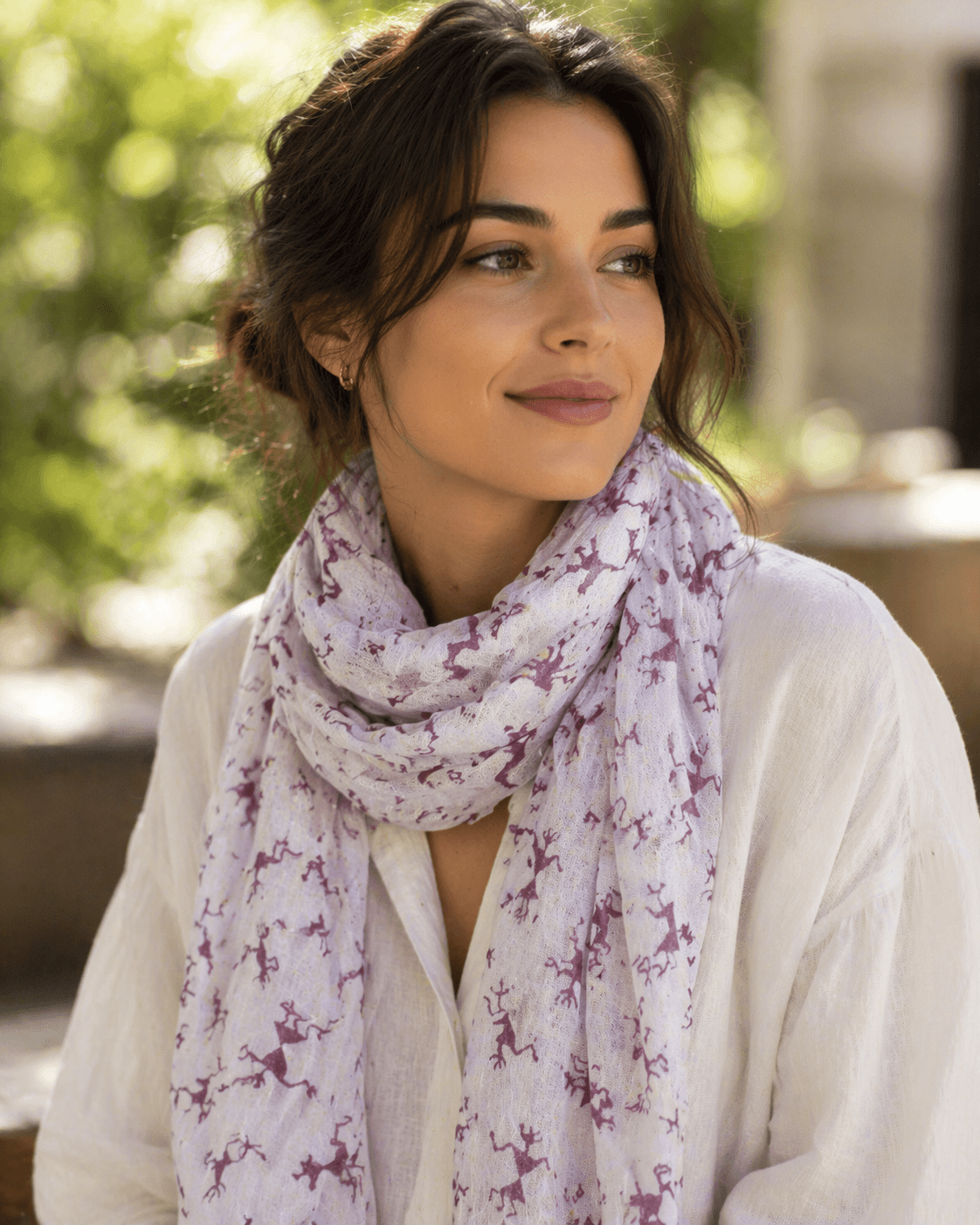 PookipoigaNine Yaks Aztec Block Print Cotton Scarf same day gift delivery melbourne